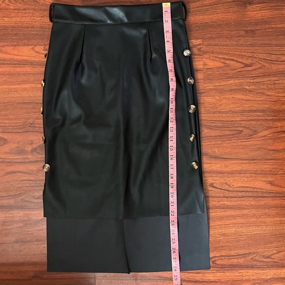 Faux Leather Bodycon High Waisted Pencil Skirt Size M - Picture 6 of 6
